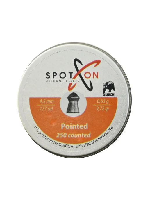 SpotOn Пули Pointed 4,5 мм, 0,63 г (250 штук), 0,63 г, фото 5
