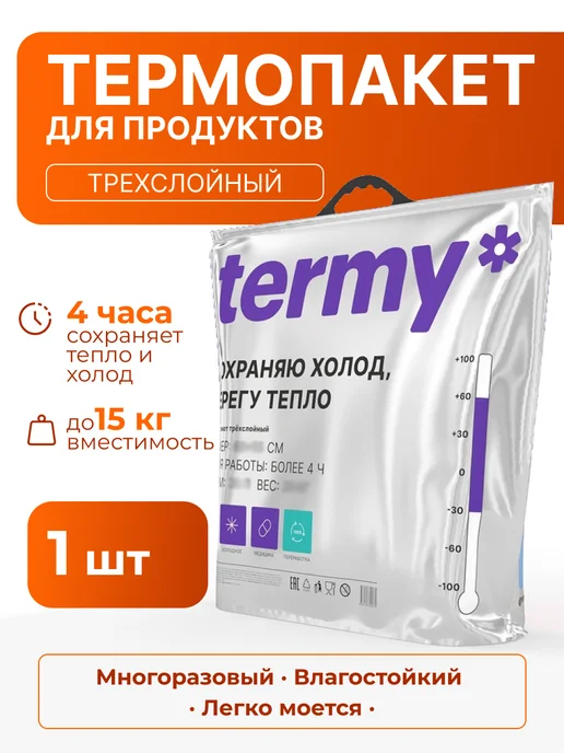 Термо Пикник Термопакет 33 л. для продуктов многоразовый 2 шт, 18 л, 1 шт