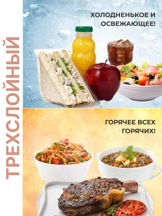Термо Пикник Термопакет 33 л. для продуктов многоразовый 2 шт, 18 л, 1 шт, фото 2