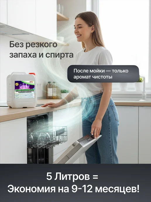 ЖУИ Ополаскиватель для посудомоечных машин 5 л, 5 л, фото 5