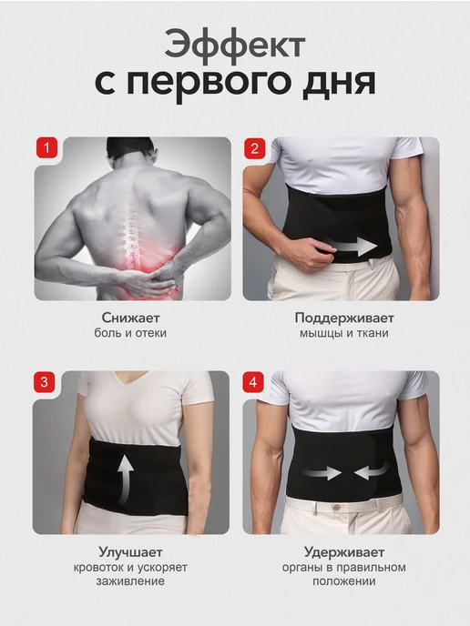 Крейт Бандаж послеоперационный брюшной полости, черный, фото 4
