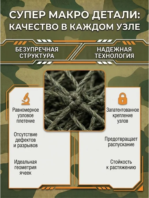 Мир садовода 63 Основа для маскировочных сетей 3х6 м хаки безузловая, вариант, фото 8