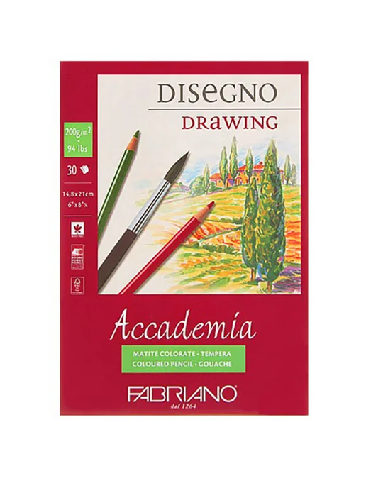 Fabriano Accademia альбом для рисования 200 г м2, 30 л. А5 41201421, 200 г, 30 л, фото 2