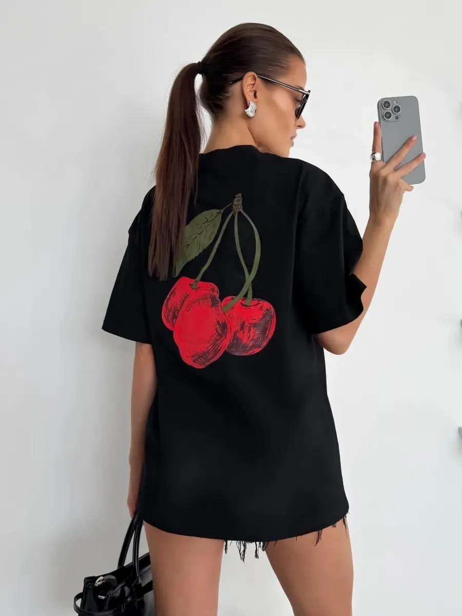 Футболка с принтом хлопок