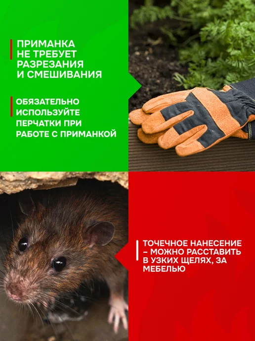 гремучая смесь Отрава для мышей и крыс, 500 гр, 100 г, фото 4