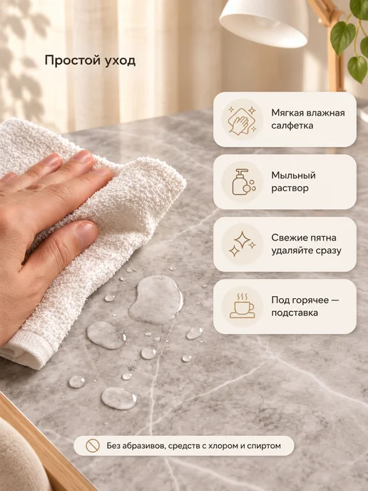 Elegant Kitchen 60х100 Коврик на письменный стол серый камень, 60x100, фото 7