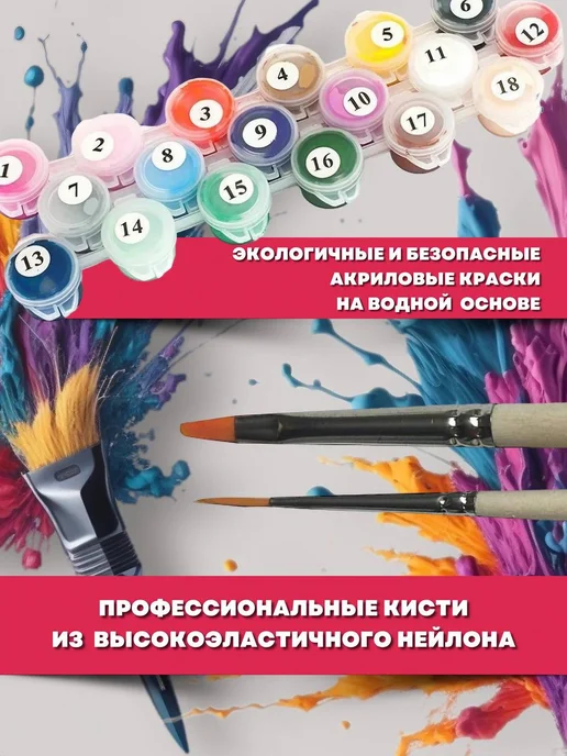 БУДЬ ХУДОЖНИКОМ Картина по номерам Лесовоз Грузовик Тягач Лес, белый, фото 3