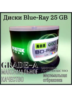 Диск BD-R 25Gb для записи, 10x Full Printable 1 шт. RITEK 322396423 купить за 240 ₽ в интернет-магазине Wildberries