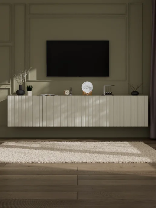 ИЗУМЛИТ Тумба под телевизор Вертикаль 200х44х36.6 см, 200x44x36.6 см, фото 4