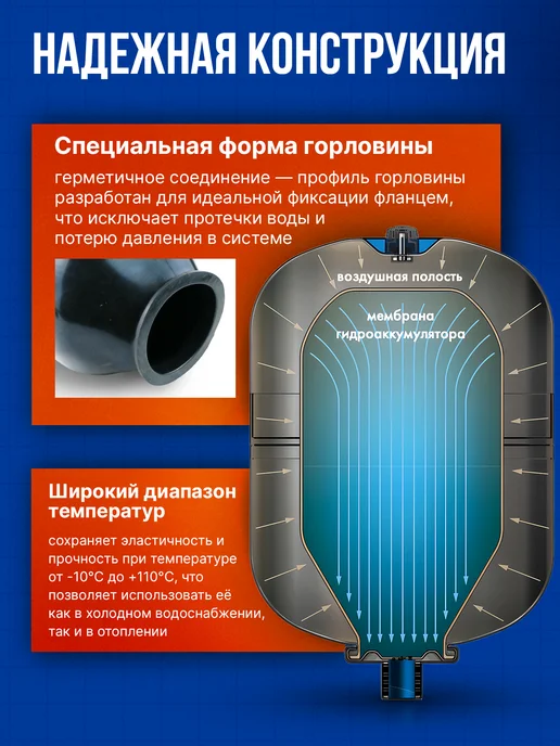 Джилекс Мембрана для гидроаккумулятора на 24 л, 100 л, фото 3