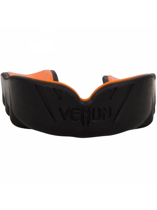 Venum Капа боксерская взрослая Challenger - Black Orange, черный, фото 2