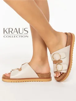 Шлепанцы женские кожаные KRAUS Collection 322495427 купить за 2 978 ₽ в интернет-магазине Wildberries