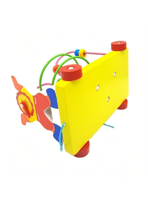 Wooden Toys Лабиринт-каталка деревянная с шестеренками для малышей, желтый, фото 7