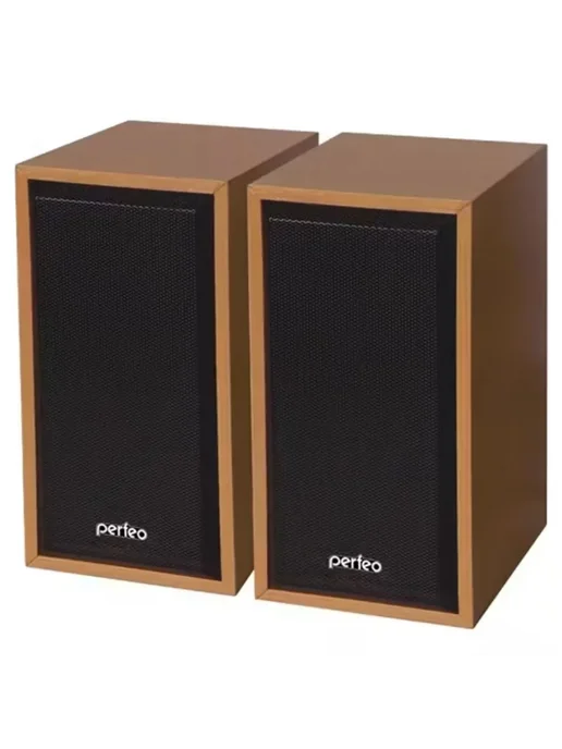 PERFEO Колонки компьютерные 2.0 (PF_4326) CABINET 6Вт коричневый, 6 Вт