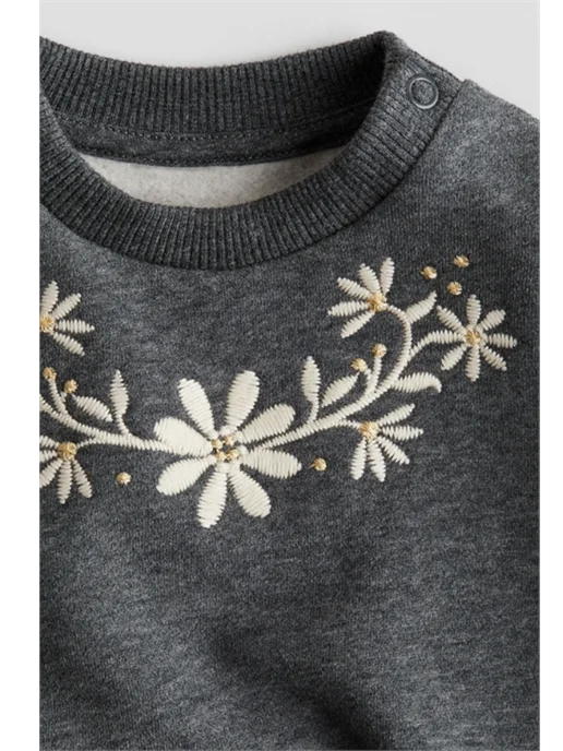 H&M свитшот с начесом, серый, фото 2