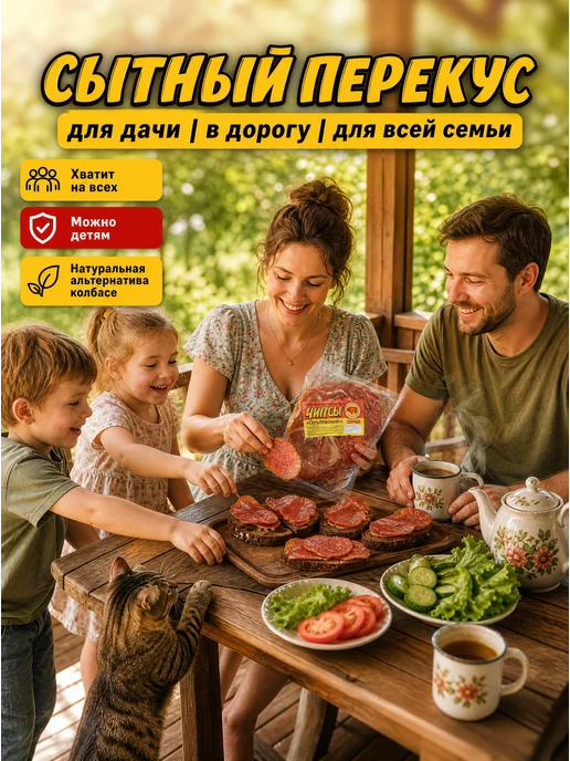 Мясные чипсы из свинины сырокопченые 500 гр, 500 г, фото 2