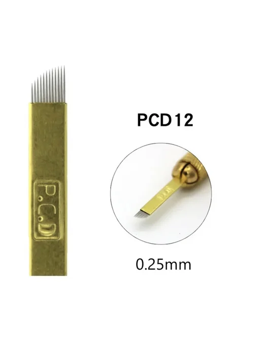 P.C.D. Игла скошенная 12 для микроблейдинга, 10шт, 10 шт, фото 2
