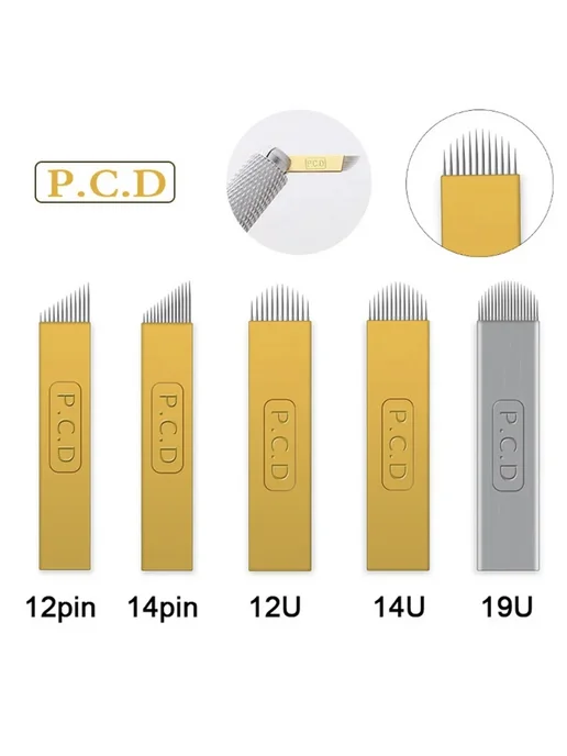 P.C.D. Игла скошенная 12 для микроблейдинга, 10шт, 10 шт, фото 3