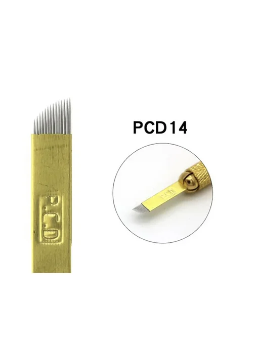 P.C.D. Игла скошенная 14 для микроблейдинга, 10шт, 10 шт, фото 2