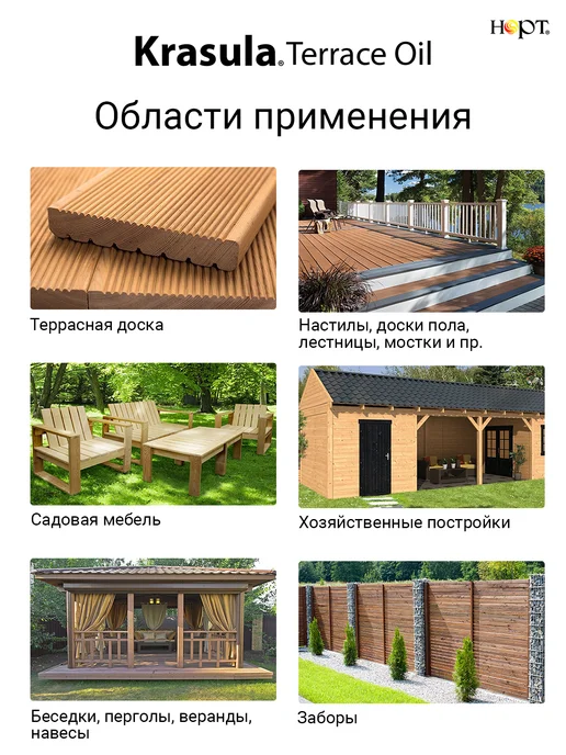 НОРТ Масло для террас и садовой мебели,0.9л, 900 мл, фото 3