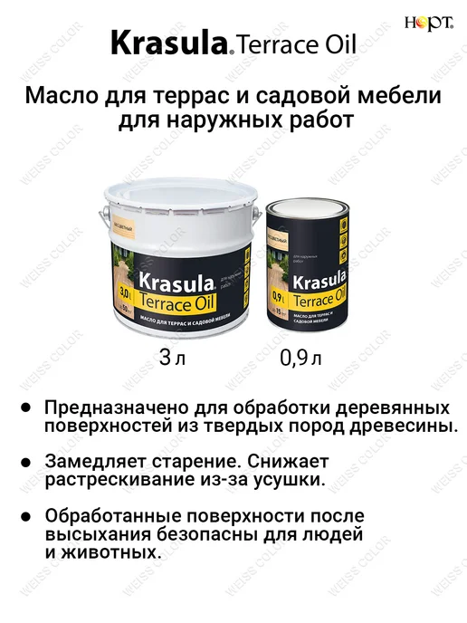 НОРТ Масло для террас и садовой мебели,0.9л, 900 мл, фото 4