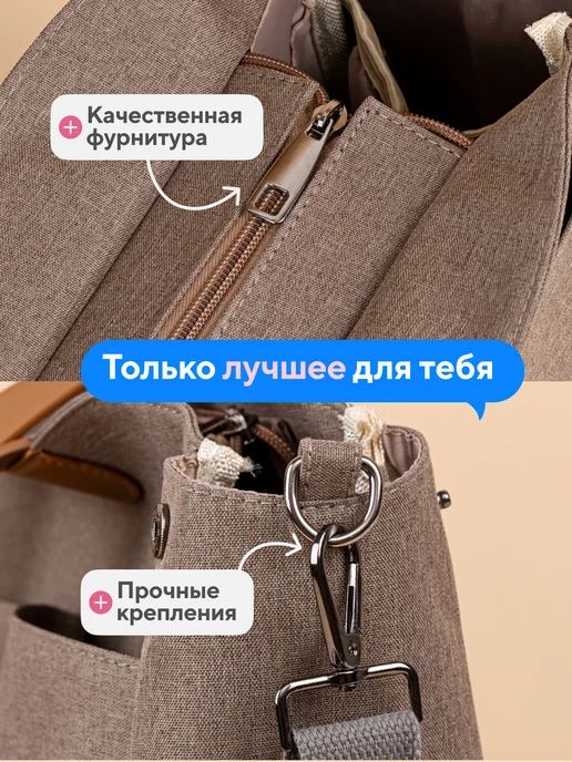 Lungu Сумка органайзер для прогулочной коляски, бежевый, фото 7