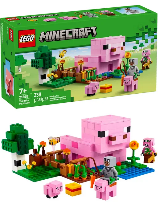 LEGO Конструктор Minecraft 21268 Дом поросёнка, зеленый