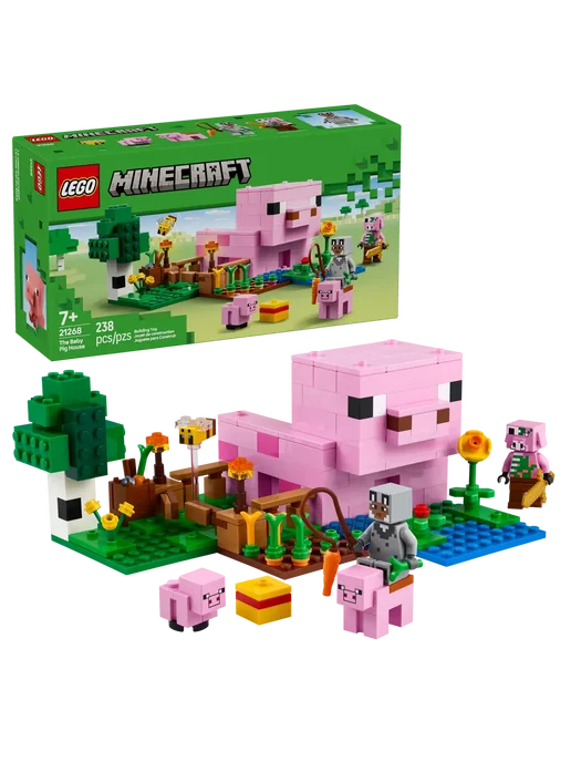 LEGO Конструктор Minecraft 21268 Дом поросёнка, зеленый, фото 3