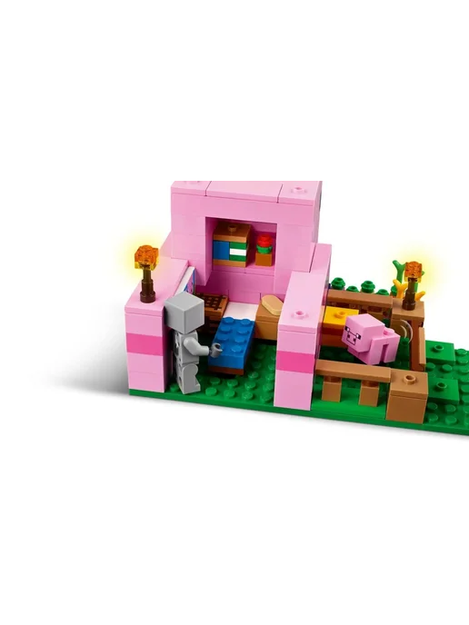 LEGO Конструктор Minecraft 21268 Дом поросёнка, зеленый, фото 6
