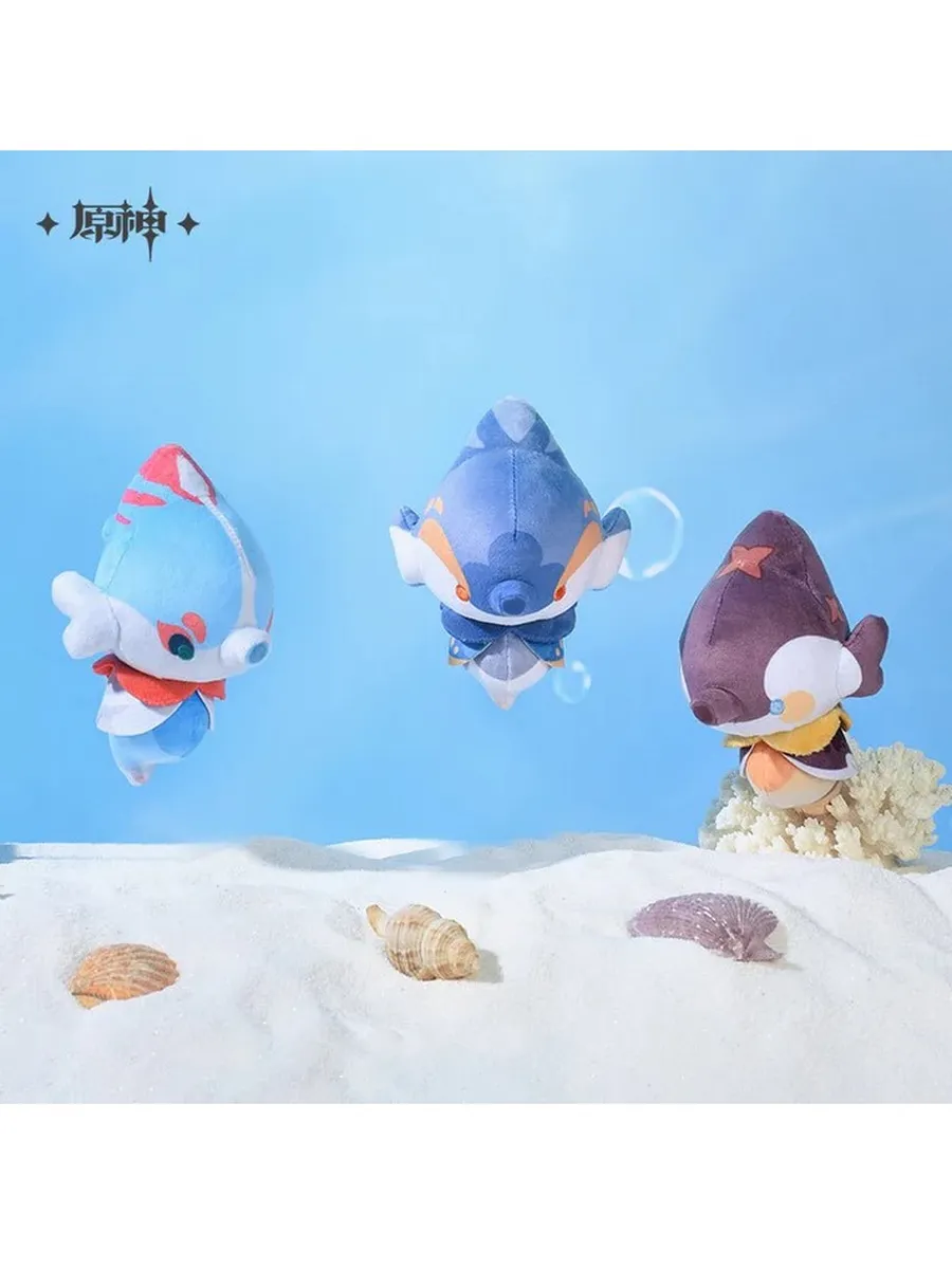 Брелок плюшевый Геншин Импакт Bubble Seahorse Blue and Pink