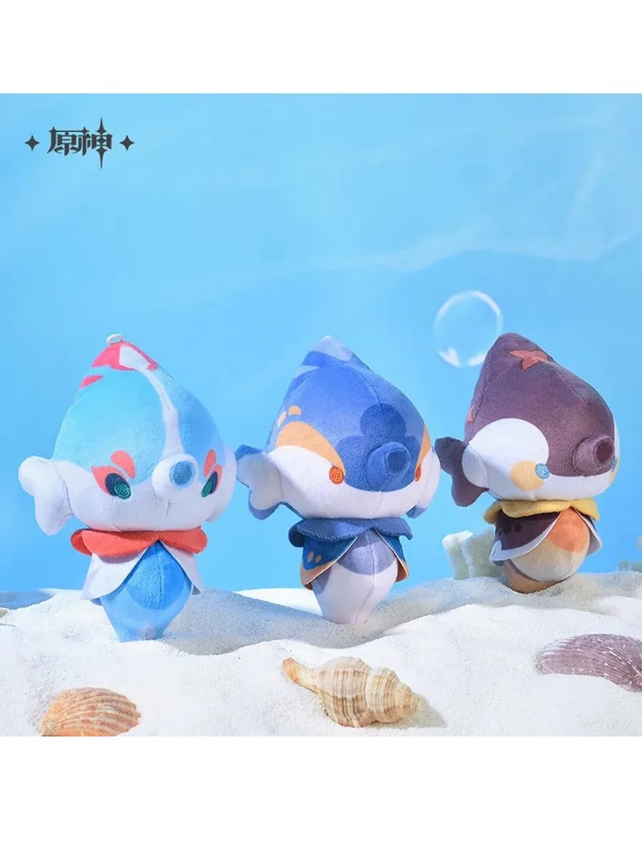 Брелок плюшевый Геншин Импакт Bubble Seahorse Blue and Pink