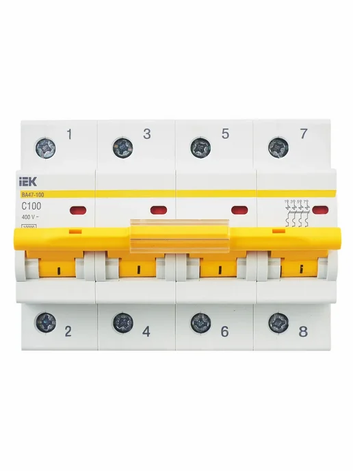 Iek Автоматический выключатель 4P C 100А 10кА, KARAT, белый, фото 3