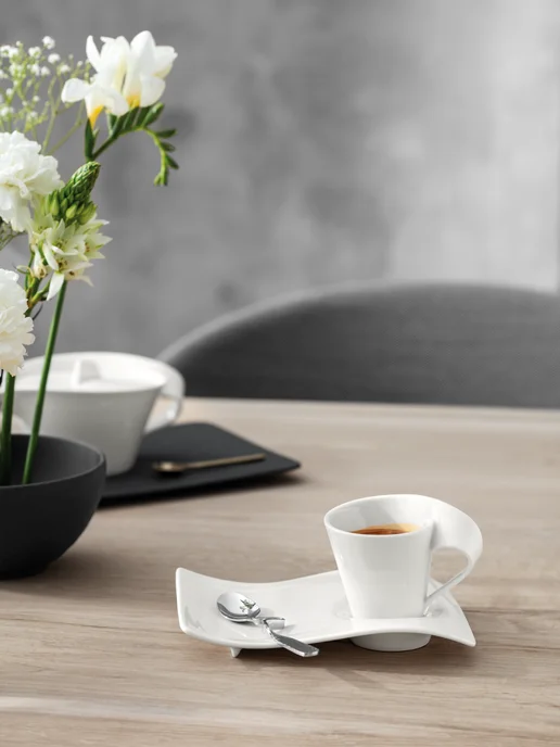 Villeroy & Boch Блюдце для чашки под эспрессо 17х13см, NewWave, белый, фото 2