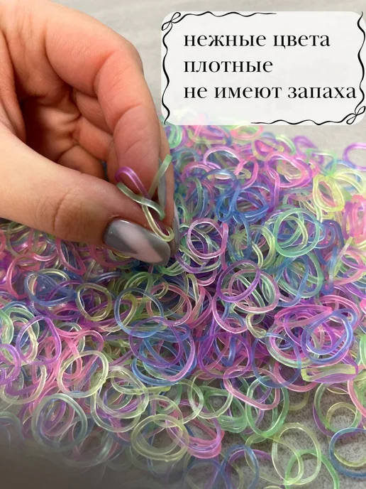 WoolyMood Резинки для плетения светящиеся набор, голубой, фото 6