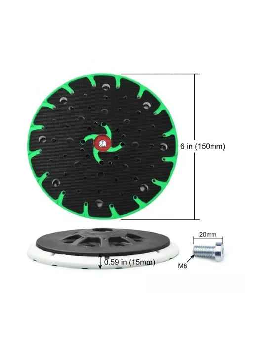 Тарелка опорная festool 150мм+шлифовальный диск10штP600P1500, вариант, фото 7