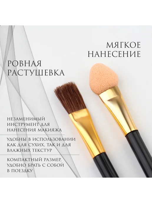 BOIKO Кисточки для теней спонжики для макияжа, черный, фото 2
