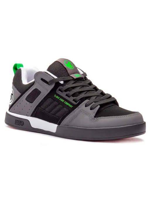 DVS Кеды низкие COMANCHE 2.0+ Black Charcoal Lime Nubuck, черный, фото 3