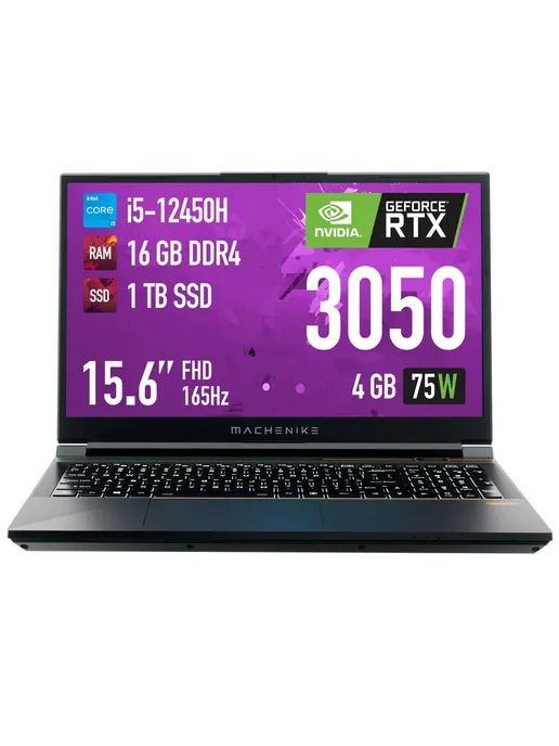 Machenike Ноутбук игровой S15 Quazar, 15.6", 16 ГБ SSD 1 ТБ RTX 3050, 16 ГБ, 1 ТБ, фото 2