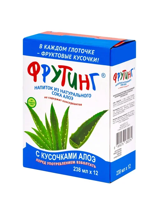Fruiting Алоэ с кусочками, 12 шт х 238 мл, 12 шт, 238 мл, фото 5