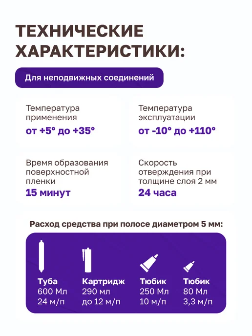 MasterTeks Герметик акриловый по дереву и бетону для трещин и швов 80мл, 80 мл, фото 7