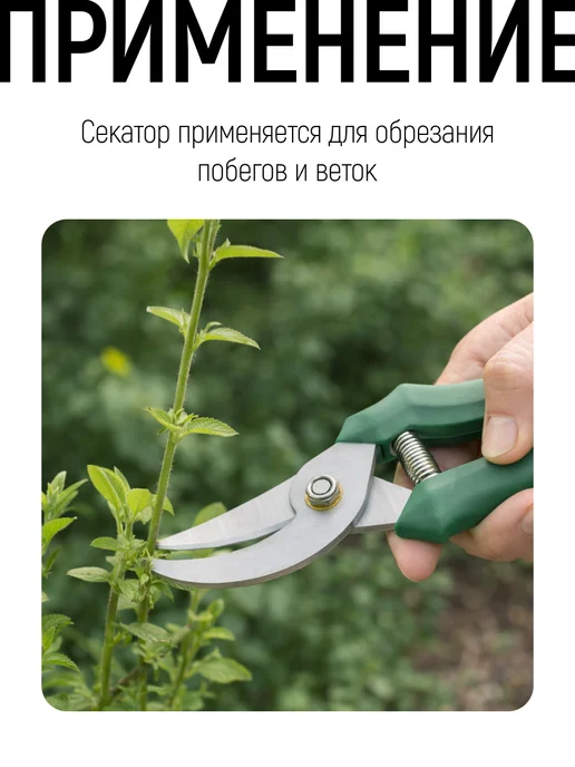 FIT FINCH INDUSTRIAL TOOLS FIT Секатор садовый сучкорез нержавеющий, для веток до 2 см, серый, фото 7