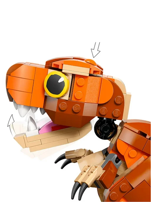 LEGO Конструктор Jurassic World Маленький тираннозавр Рекс 317 д, вариант, фото 6
