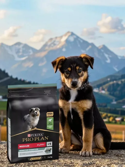 Сухой корм PRO PLAN Digestion для собак, средние, чувствительное пищеварение, щенки, ягненок, 1,5 кг, фото 3
