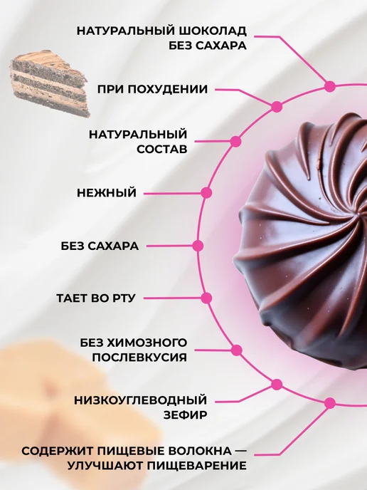 FIToBOX Зефир в шоколаде без сахара ассорти, 20 шт, 20 шт, фото 2