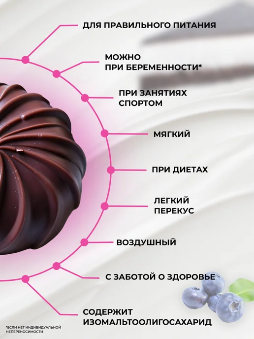 FIToBOX Зефир в шоколаде без сахара ассорти, 20 шт, 20 шт, фото 3