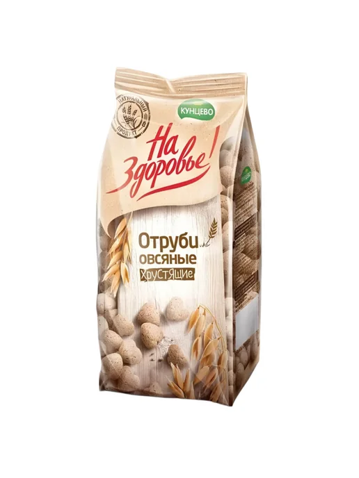 На Здоровье Отруби Овсяные хрустящие, 175г, 175 г, фото 2