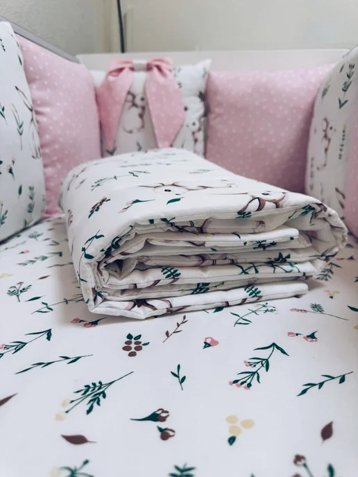 BABYTEX5 Одеяло-плед 70*90 см стеганое зайчики, 70x95 см, фото 2