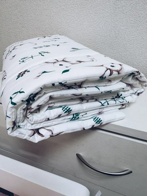 BABYTEX5 Одеяло-плед 70*90 см стеганое зайчики, 70x95 см, фото 6