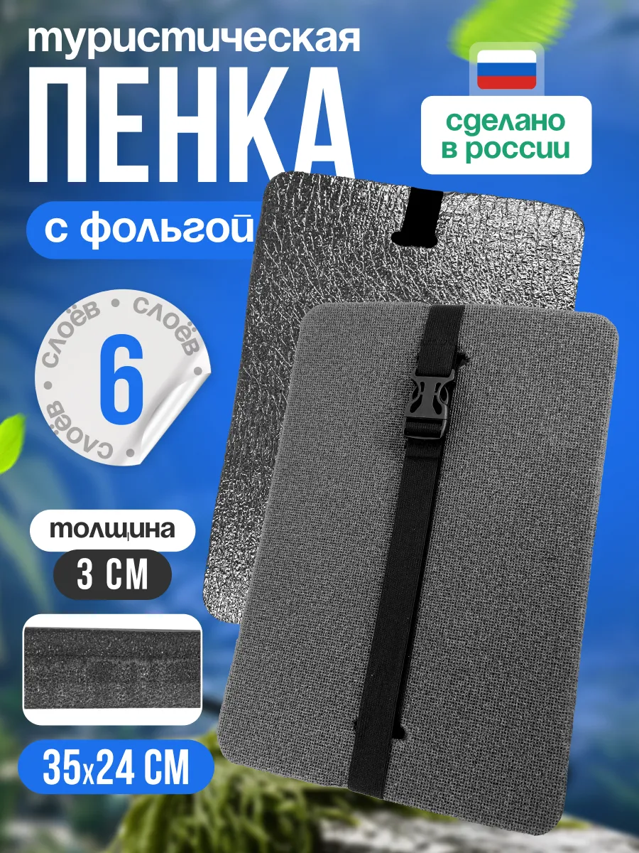 Сидушка туристическая с фольгой 6-ти слойная