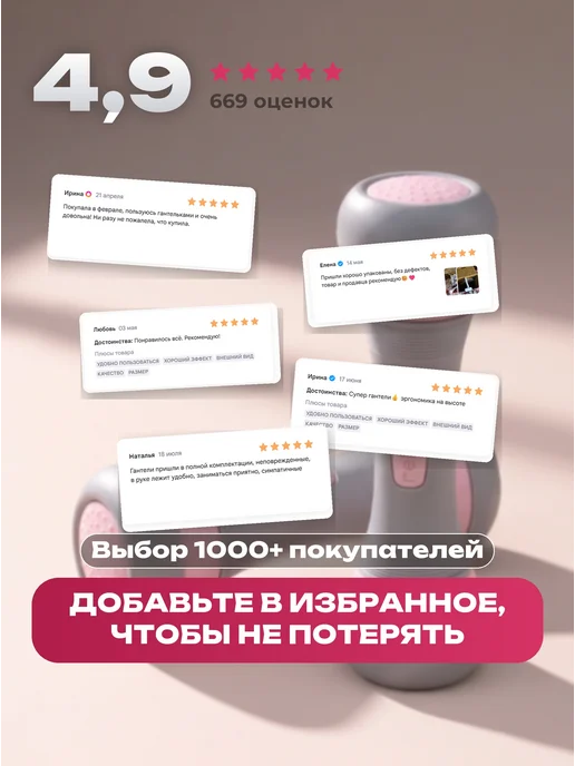 SYNE Гантели для фитнеса с регулировкой веса 2кг, 2 кг, фото 7